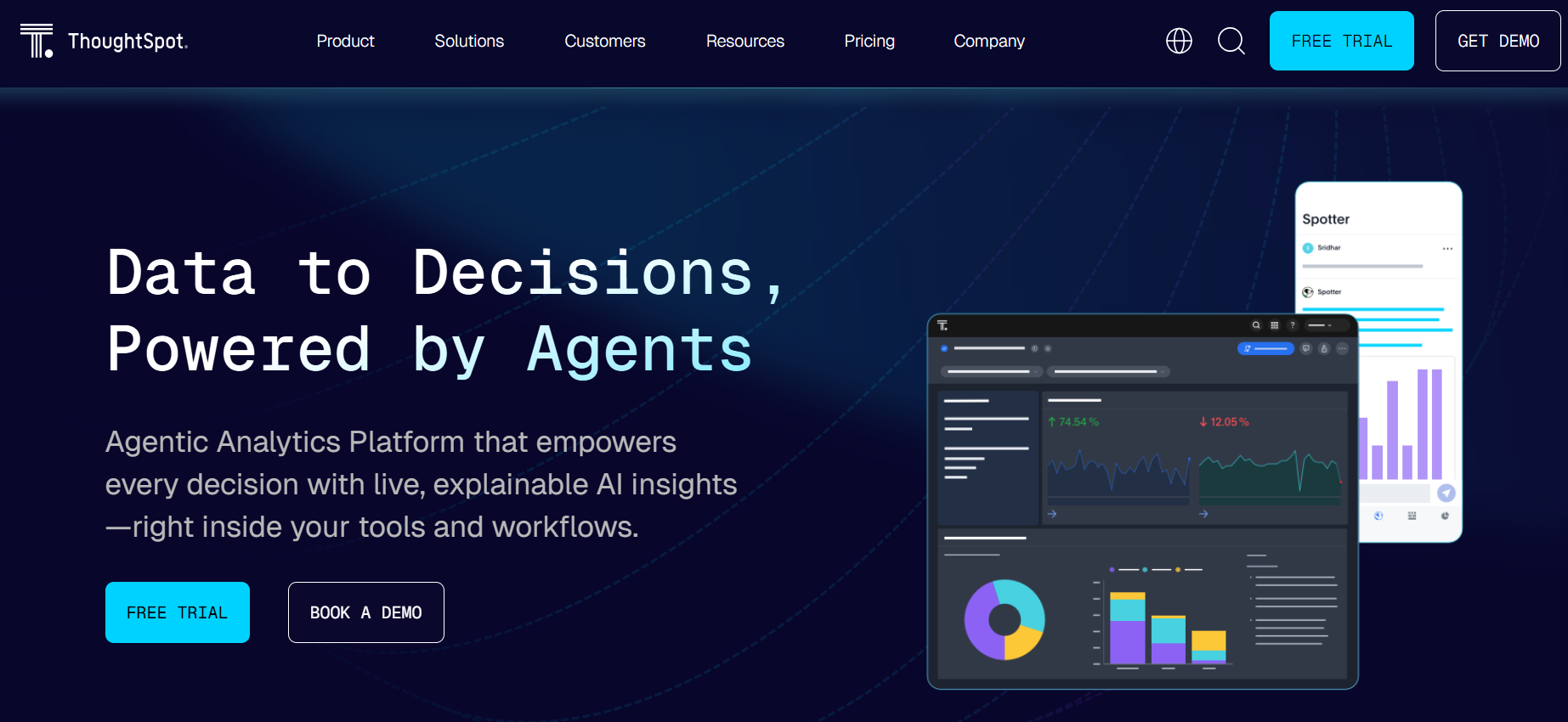 ThoughtSpot hero section